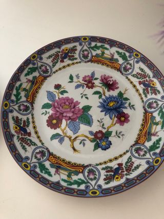 Due Antichi Piatti in Porcellana Decorati