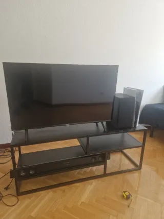 Mesa TV Metálica Negra