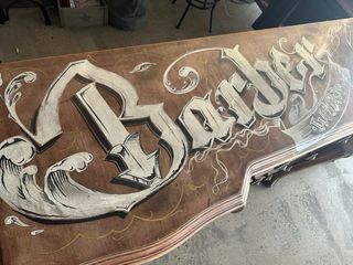 Mostrador rústico de madera