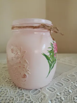 Barattolo sbeccato rosa