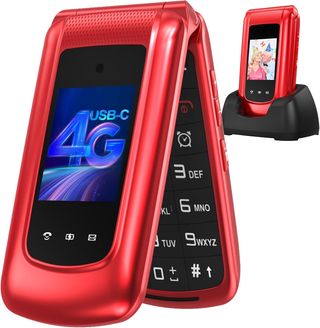 Teléfono Móvil 4G para Mayores Rojo