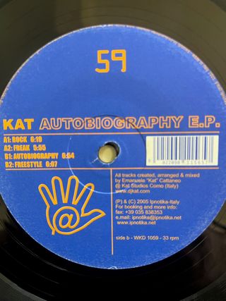 Kat "Autobiography E.P." vinile techno hardstyle