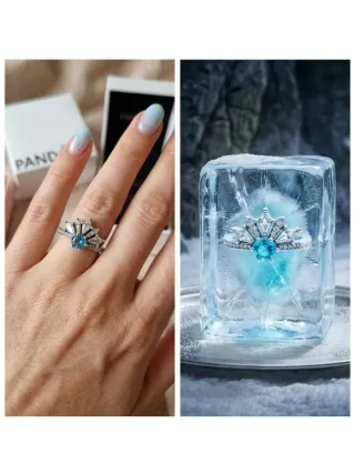 Anillo Pandora Elsa Azul Plata