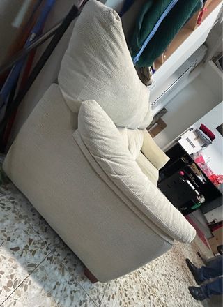 Sofá 3 plazas extensible beige
