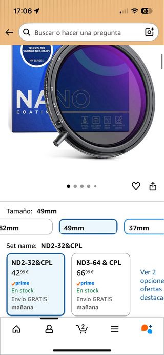 Sony SEL50F18 OSS + filtro