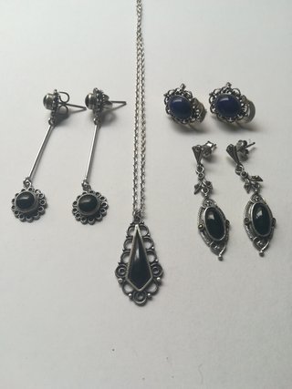 Lote Plata y Azabache Vintage