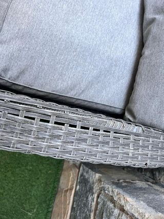 Conjunto de sofá de jardín gris