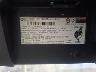 Monitor HP P223 21.5 Negro