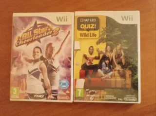 Wii: Nat Geo Quiz! Wild Life y All Star Cheerleade