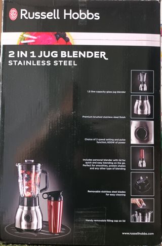 Batidora Russell Hobbs 2 en 1 Acero Inox Nueva
