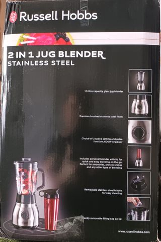 Batidora Russell Hobbs 2 en 1 Acero Inox Nueva