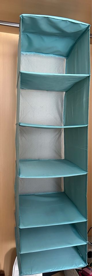 Organizador de armario colgante teal