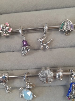 Lote 3 charms plata Pandora