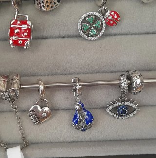 Lote 3 charms plata Pandora