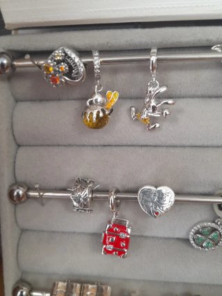 Lote 3 charms plata Pandora