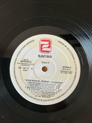 4 LP Vinilo Álbum de Oro de Serrat 1981