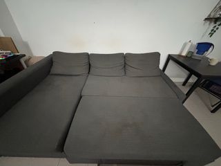 Sofá chaise longue extensible con almacenaje