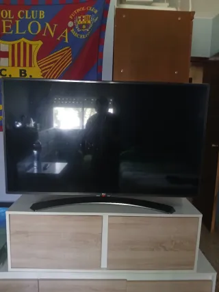 Televisor LG Negro y Beige