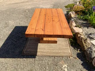 Mesa Madera Maciza Artesanal 120x70 Handmade Table