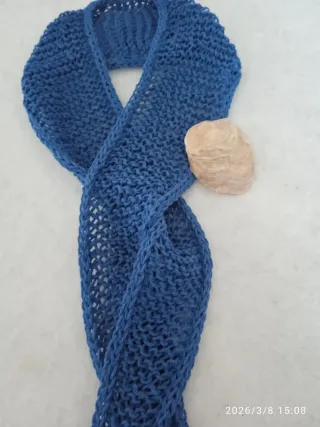 Sciarpa Sophie in cotone blu
