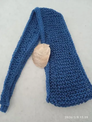Sciarpa Sophie in cotone blu