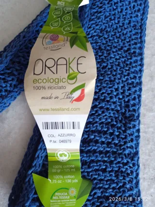Sciarpa Sophie in cotone blu