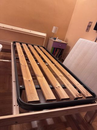 Rete letto singolo 80x190 doghe legno ortopedica