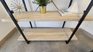 Estantería Madera y Metal Negro