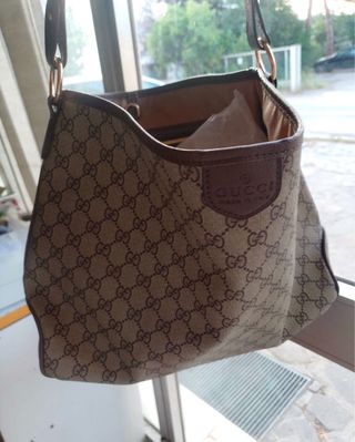 Borsa GG Beige/Marrone Elegante