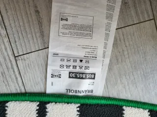 Alfombra redonda diseño blanco y negro