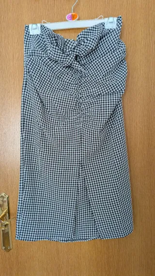 Falda Mango cuadros blanco y negro Talla S