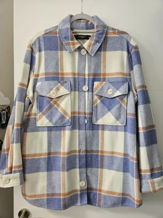 Sobrecamisa Lefties cuadros azul y beige