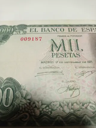 Billete 1000 Pesetas Banco de España 1971