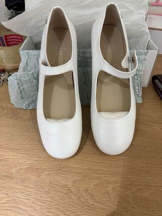 Zapatos comunión Manuela de Juan blancos