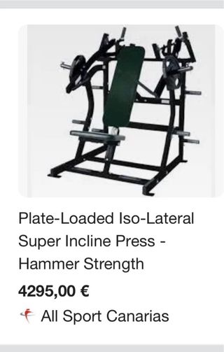Press inclinado Hammer Strength