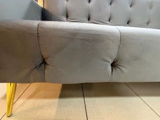 Sofá Cama Gris Terciopelo