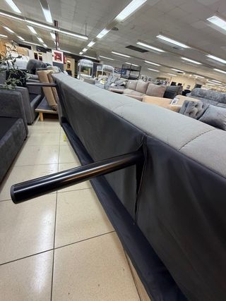 Sofá Cama Gris Terciopelo