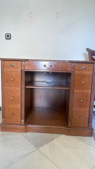 Mueble salón,Librería,Vitrina Madera y Cristal