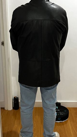 Chaqueta de piel ovina negra