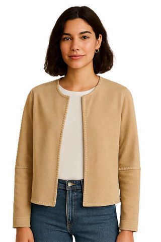 Chaqueta Woman Beige Talla XS. Nueva