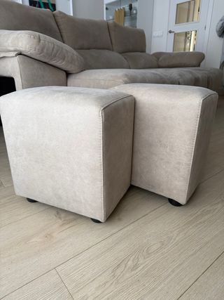 Sofá de tela beige 3 plazas