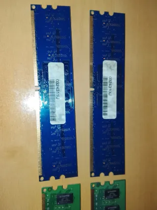 Memoria RAM PC2 6400U 800MHz 2GB y 512MB