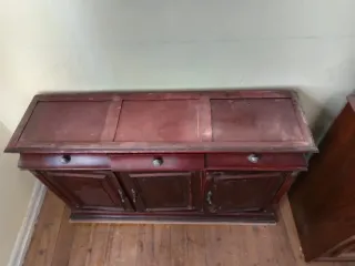 Mueble de entrada madera y mármol