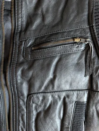 Chaleco negro piel Pepe Jeans
