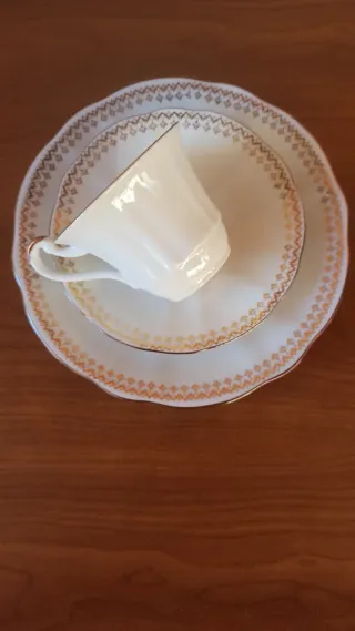 Trio caffè Bavaria porcellana oro