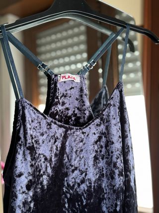 Velvet navy blue top old money vintage rich style
