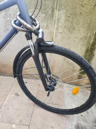 Bicicleta de ciudad gris