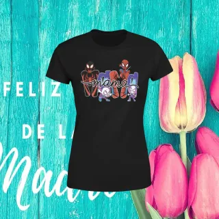 Camiseta Mamá Superhéroes Talla Única