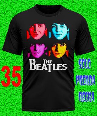 5 THE BEATLES CAMISETA LENNON POP MUSICA TEXTALLA