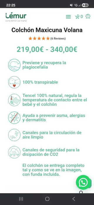 Colchón Maxicuna Lémur